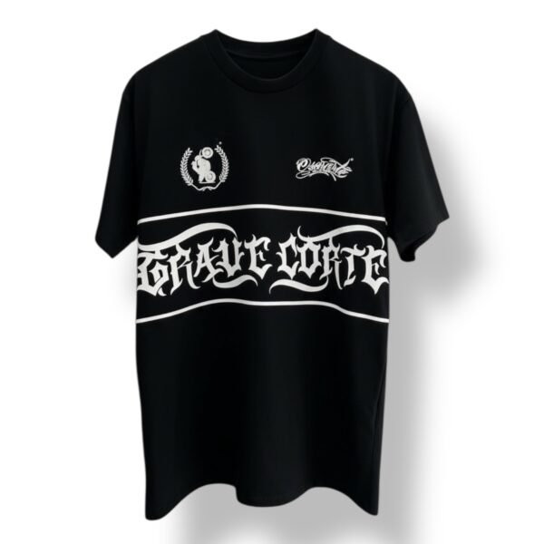 CAMISETA OSASCORTE - GRAU E CORTE (LOGO EMBORRACHADO) PRETA